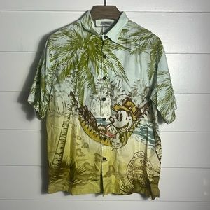 Walt Disney World Holiday 1955-1971 Hang Loose Mickey Pluto Shirt Large